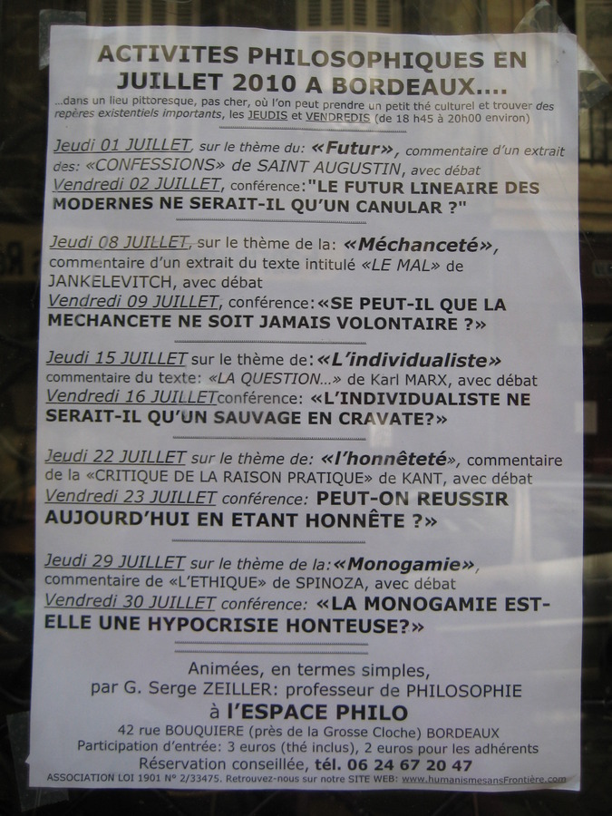 Cafe Philo programme